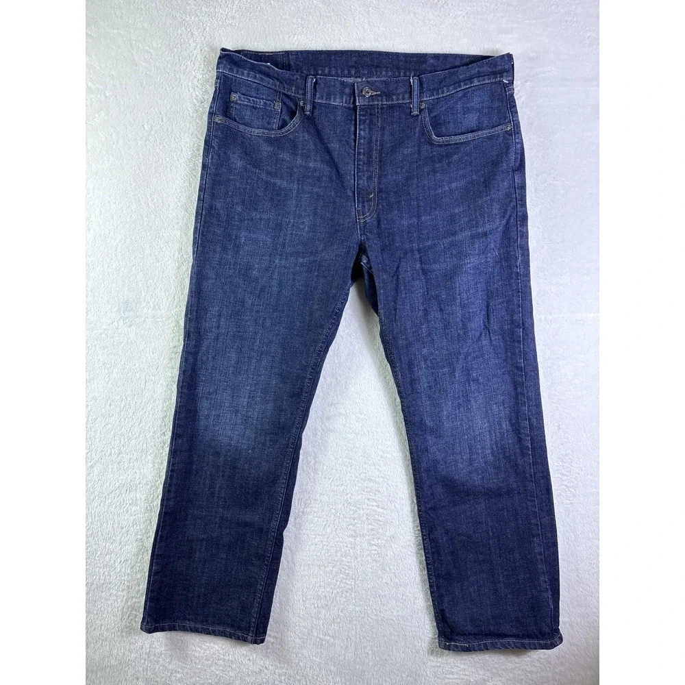 Levi's 559 Relaxed Straight Jeans Men's 40x30Dark Wash Blue Denim Excellent